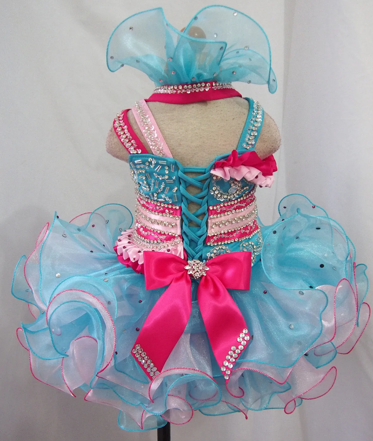 Infant/toddler/baby/children/kids Girl's Glitz Cupcake Pageant Dress