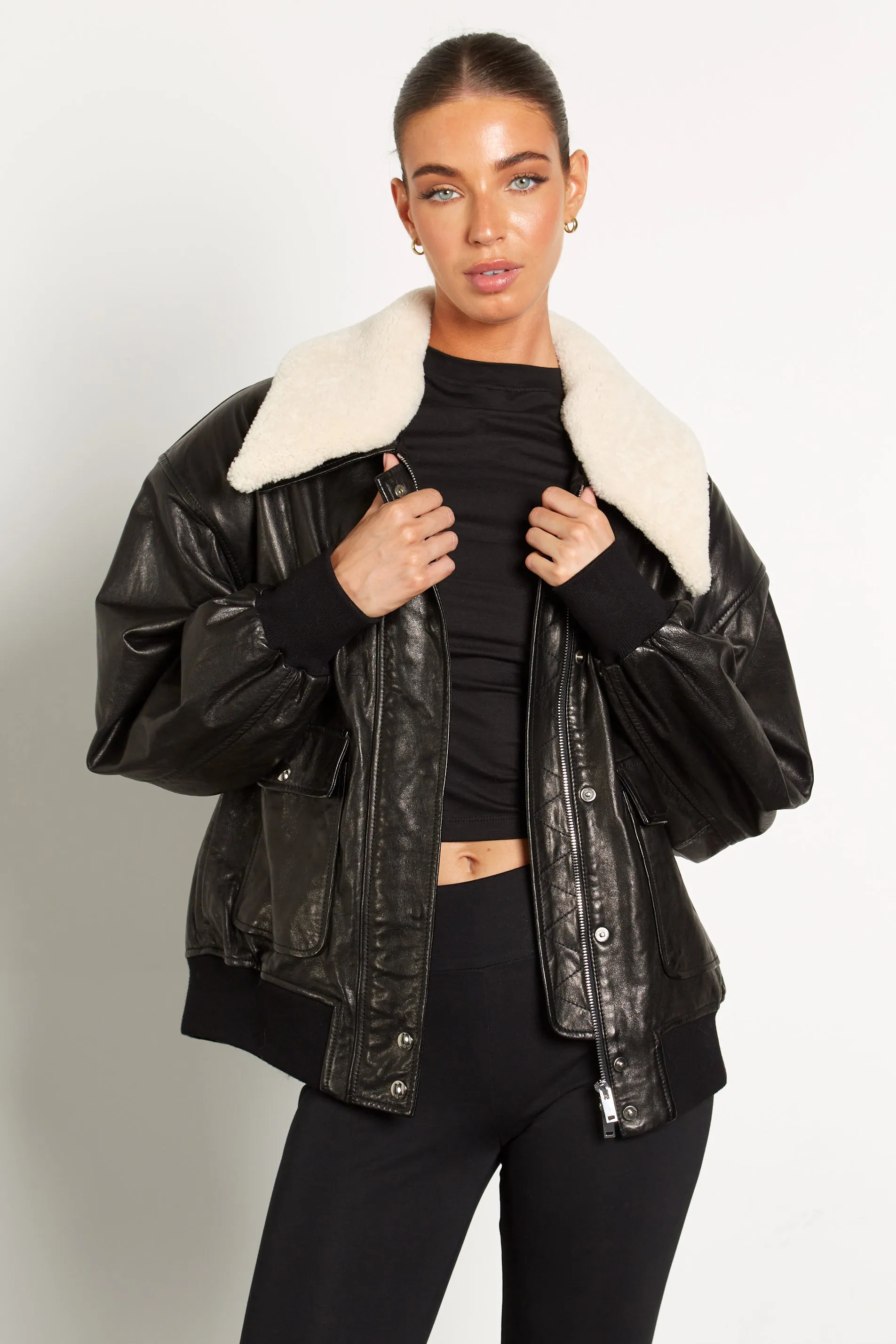 Jamie Shearling Bomber