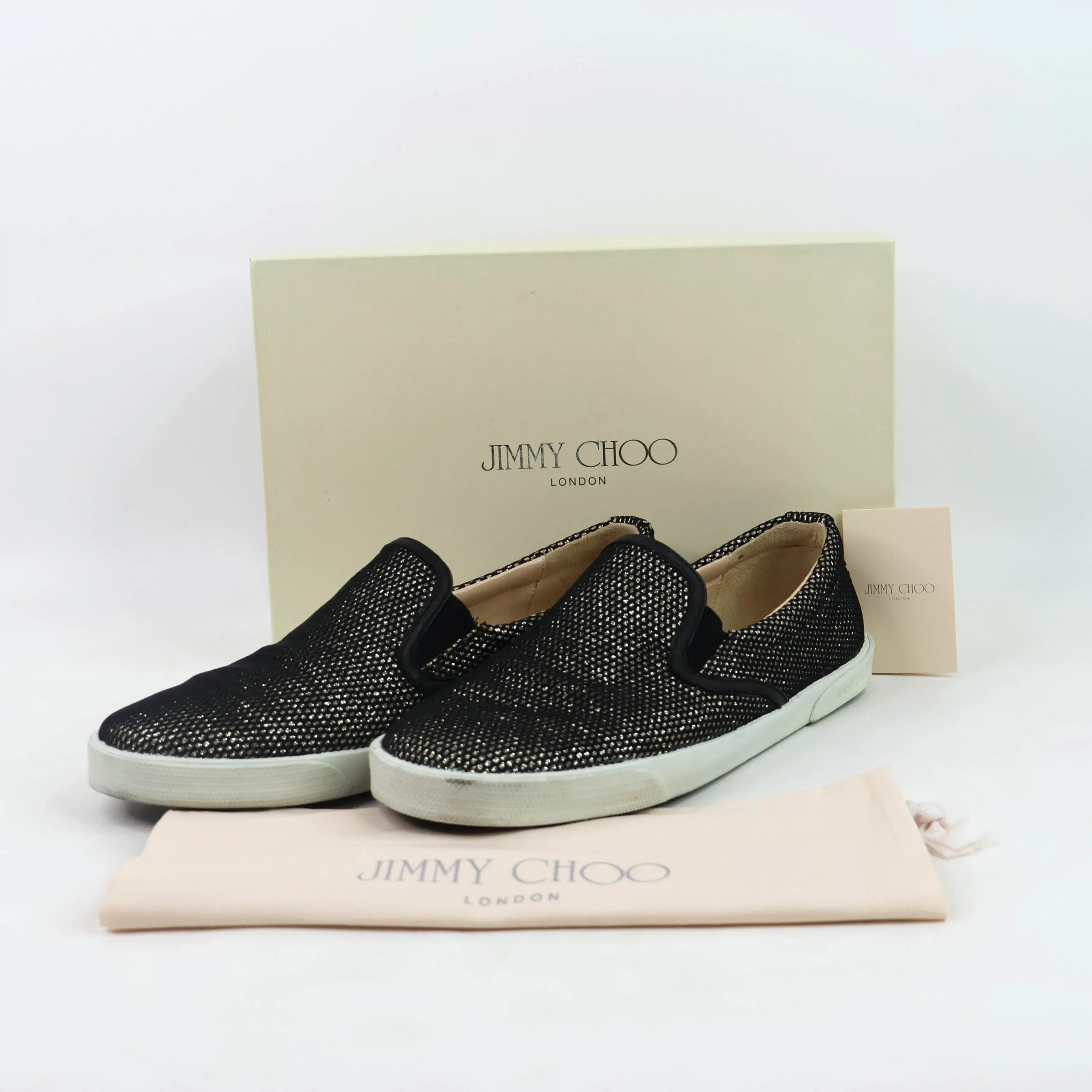 Jimmy Choo Sneakers Slip-On Black 40.5