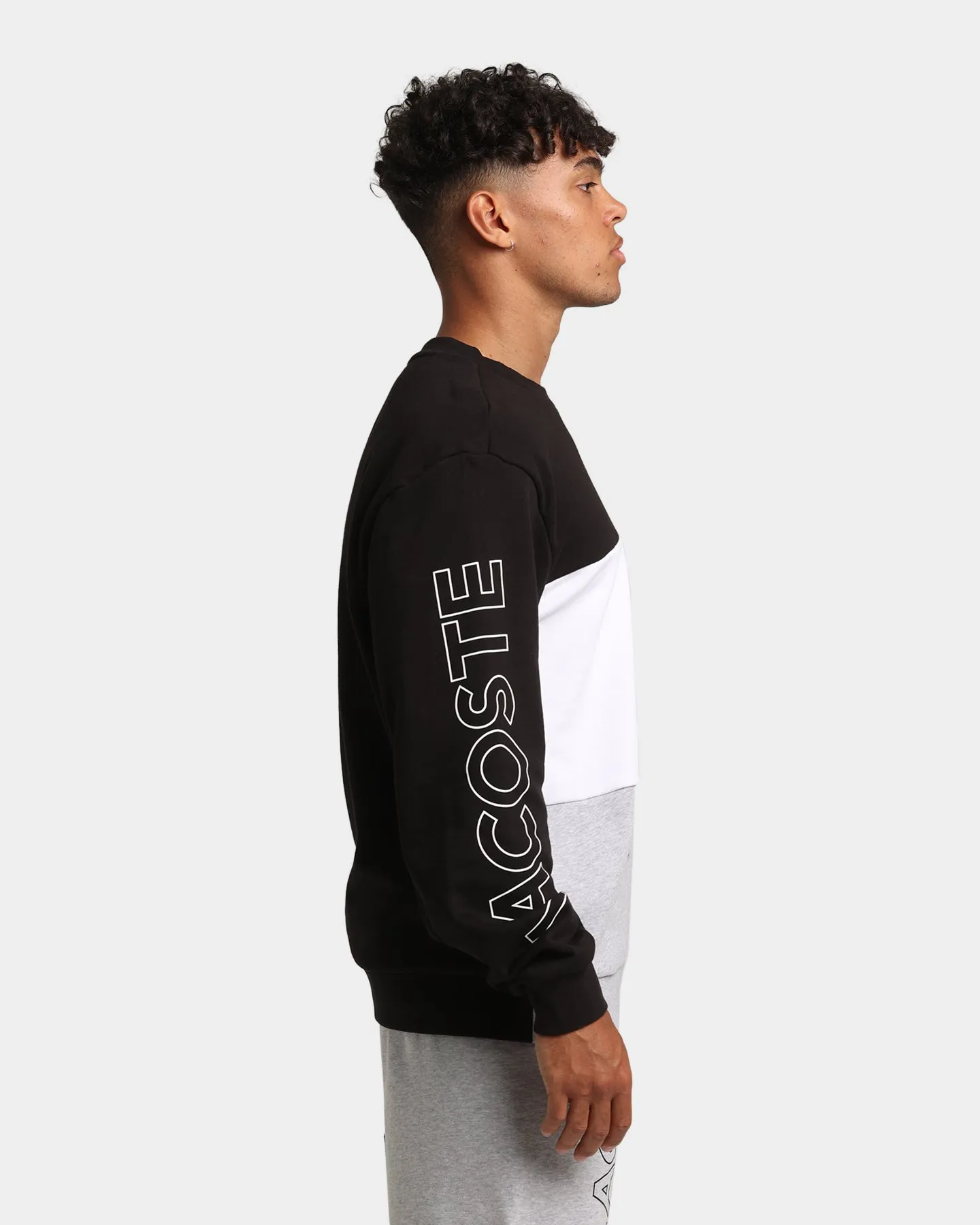 Lacoste Colour Block Crewneck Black/White