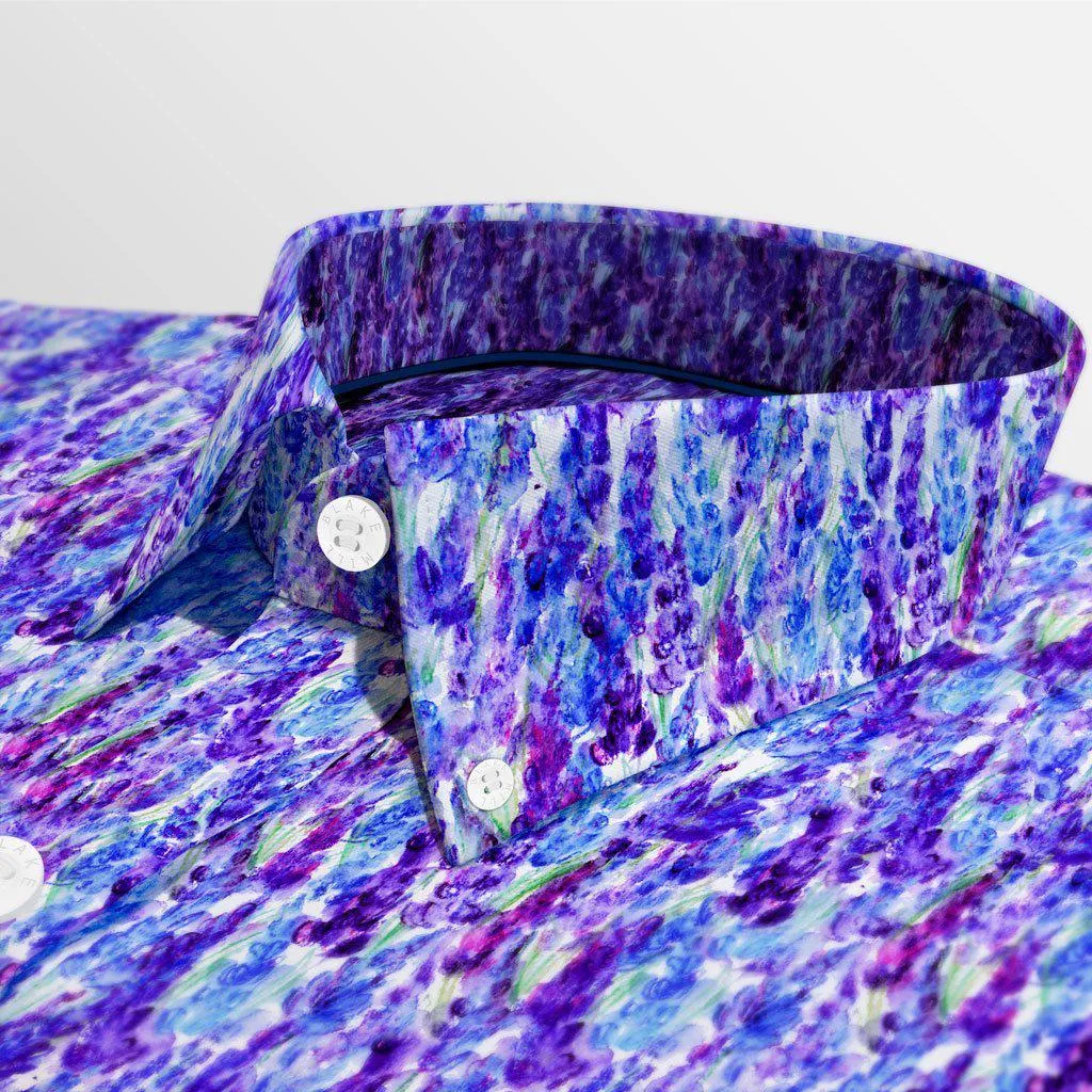 Lavender Fields Button-Down Shirt