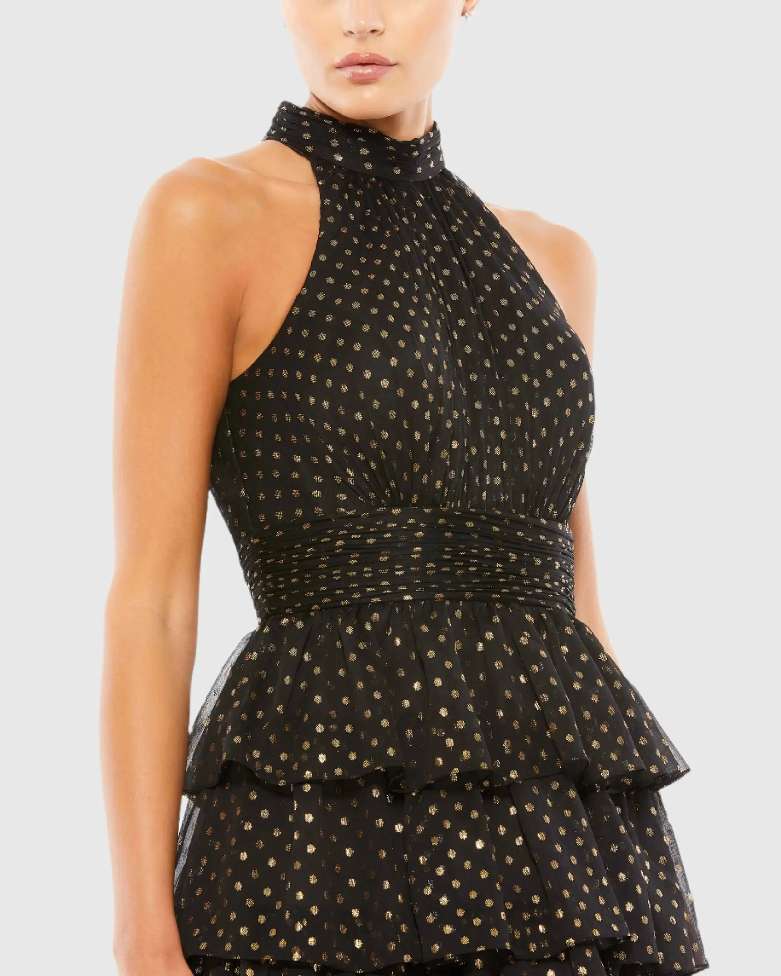 Layered Polka Dot Cocktail Dress