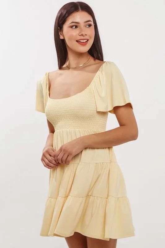 Lemon Babydoll Dress