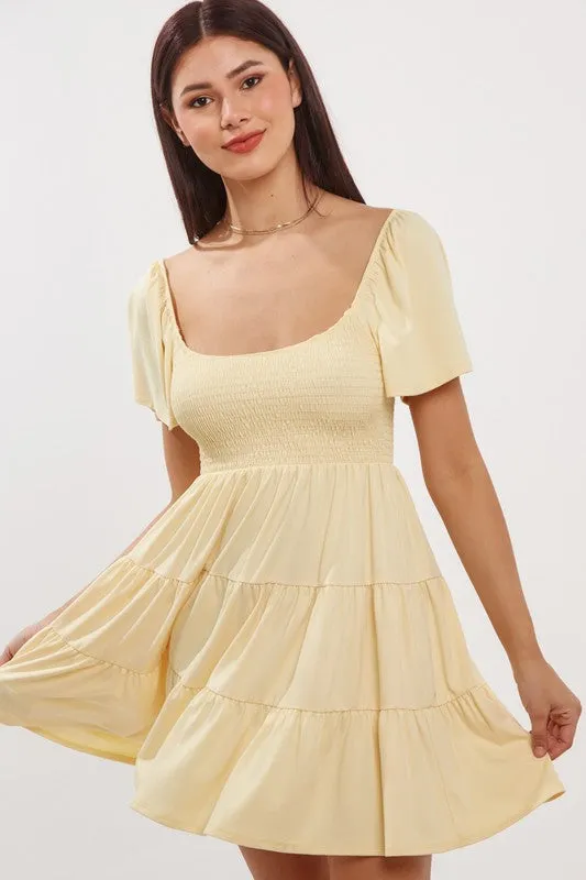 Lemon Babydoll Dress