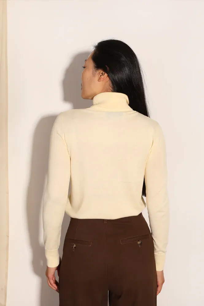 L.F. Markey Joshua Cream Knit Turtleneck