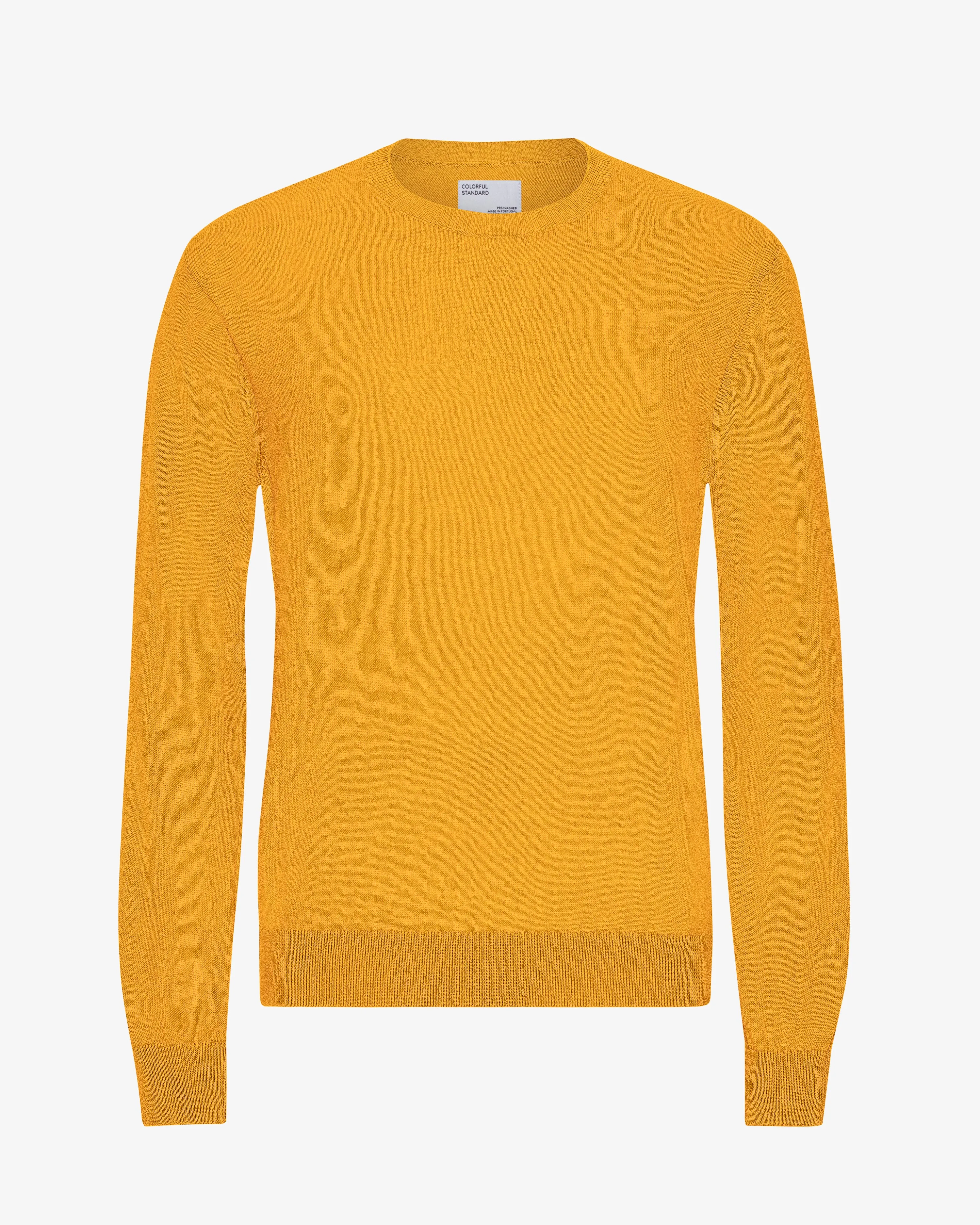 Light Merino Wool Crew - Burned Yellow