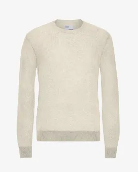 Light Merino Wool Crew - Ivory White