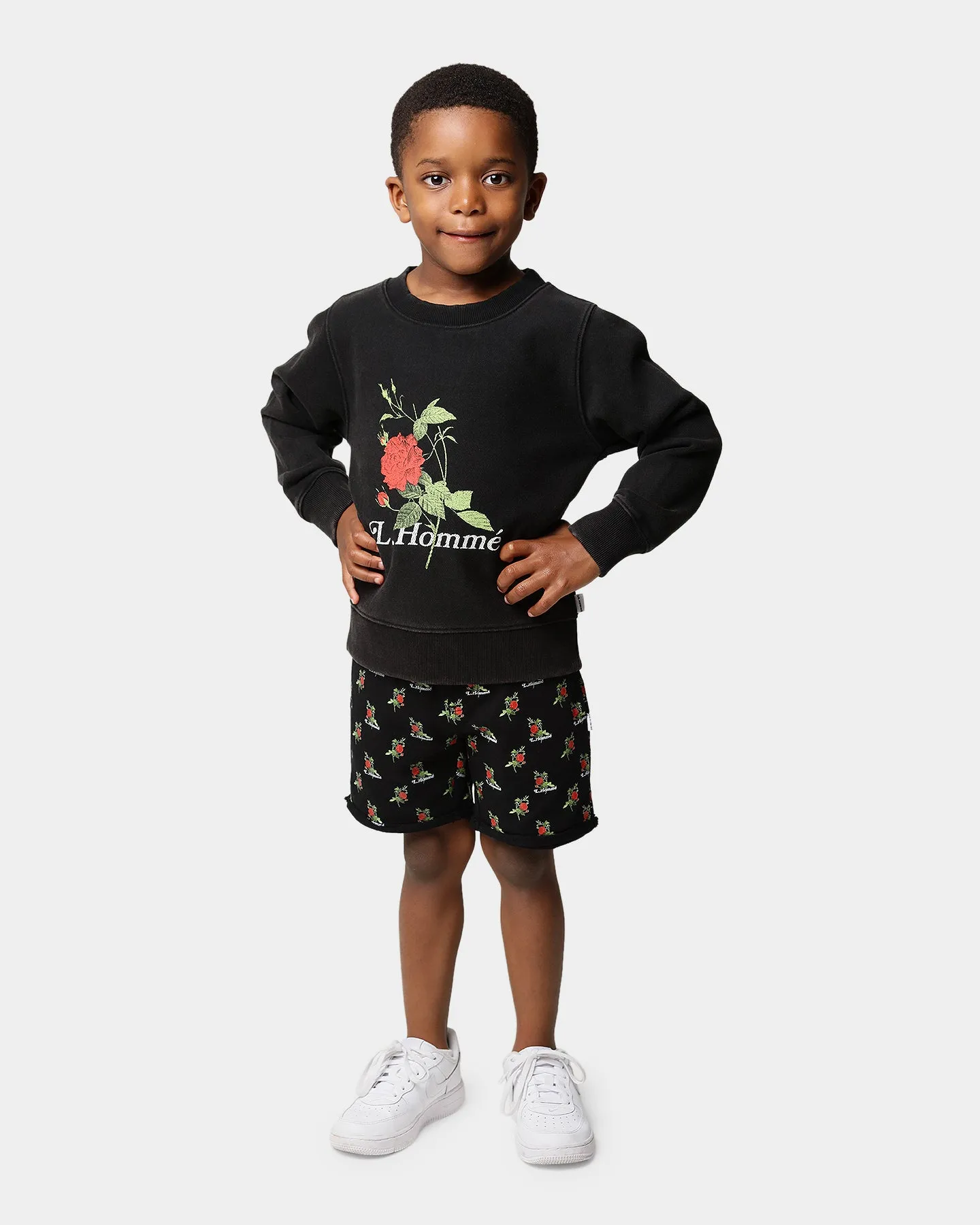 Lil Hommé Kid's Ament Vintage Crewneck Washed Black