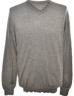 Long Sleeved Grey Jumper - M