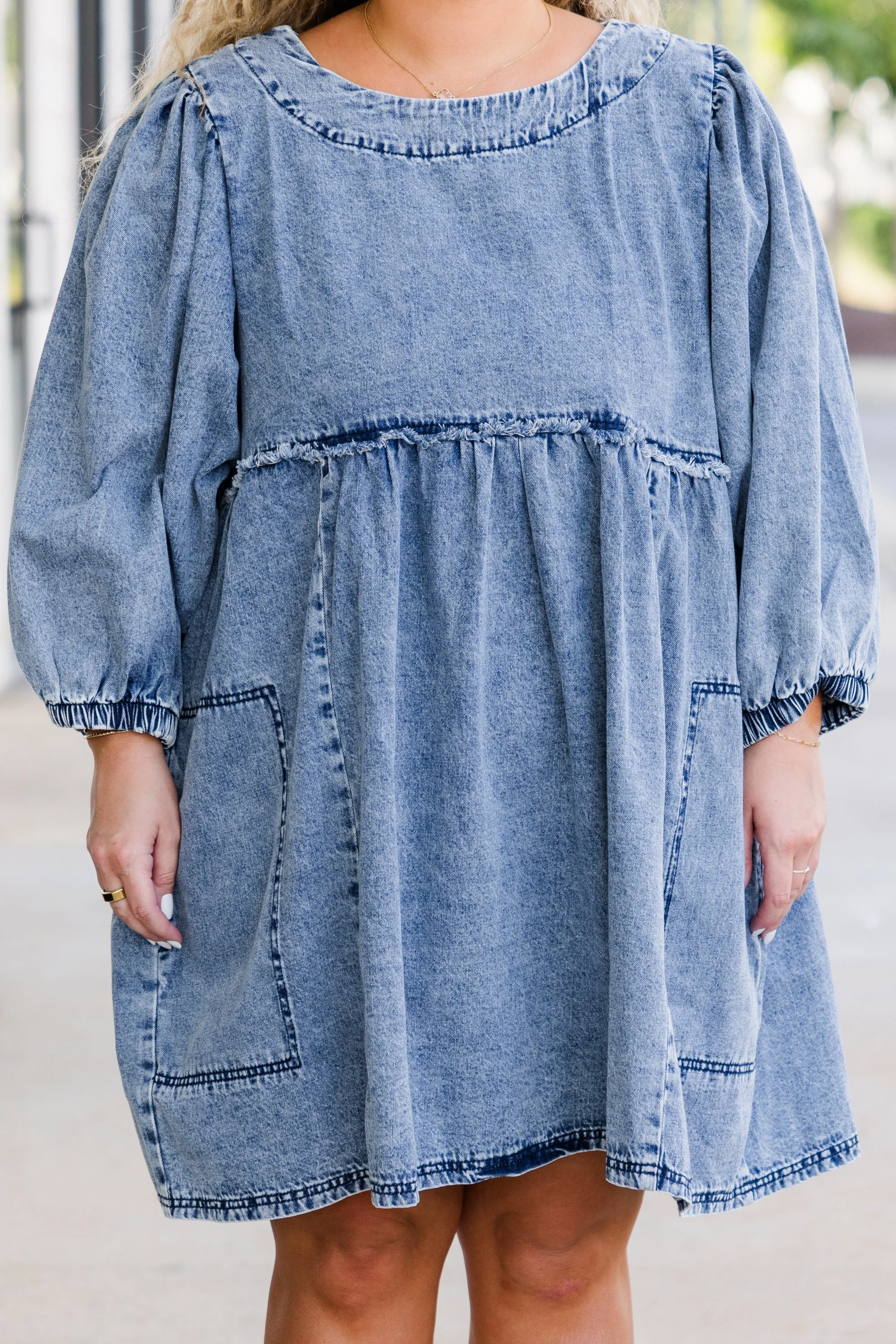 Look Again Dress, Denim