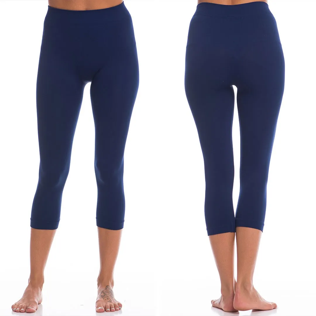 Lovable Navy Blue Cropped Leggings