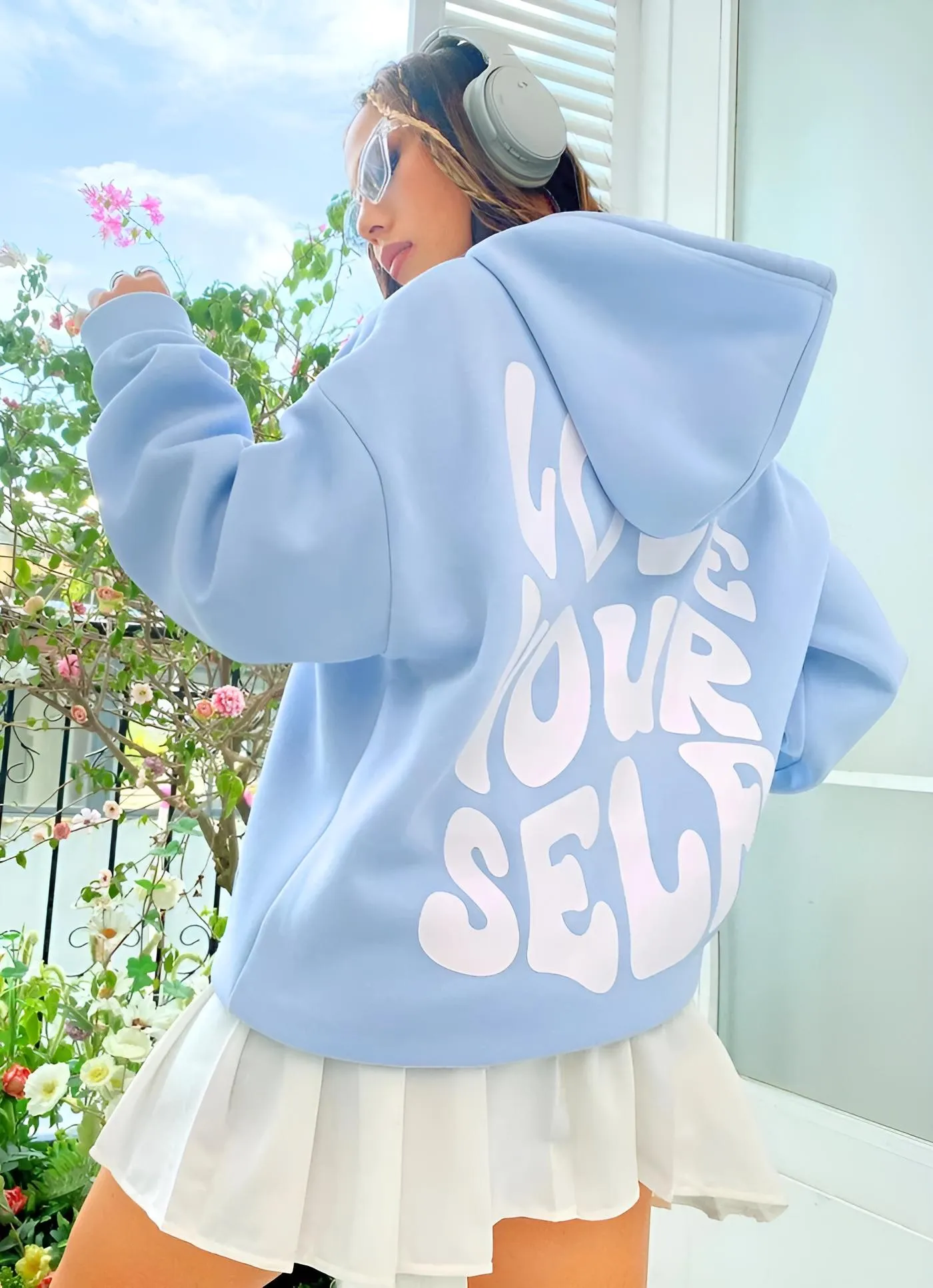 Love Yourself Baby Blue Hoodie