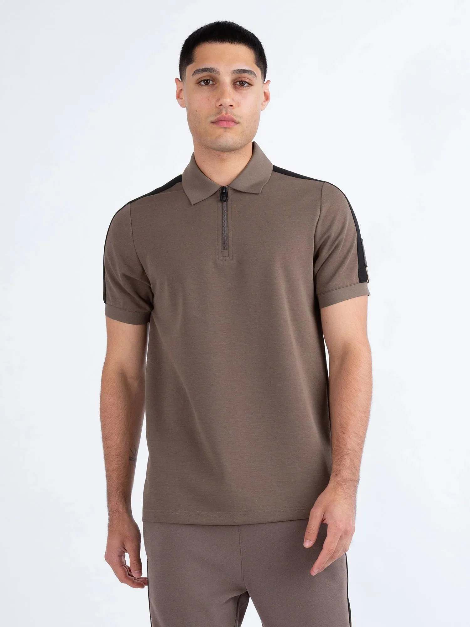 LUKE - CALTECH TRIM TAPE ZIP POLO