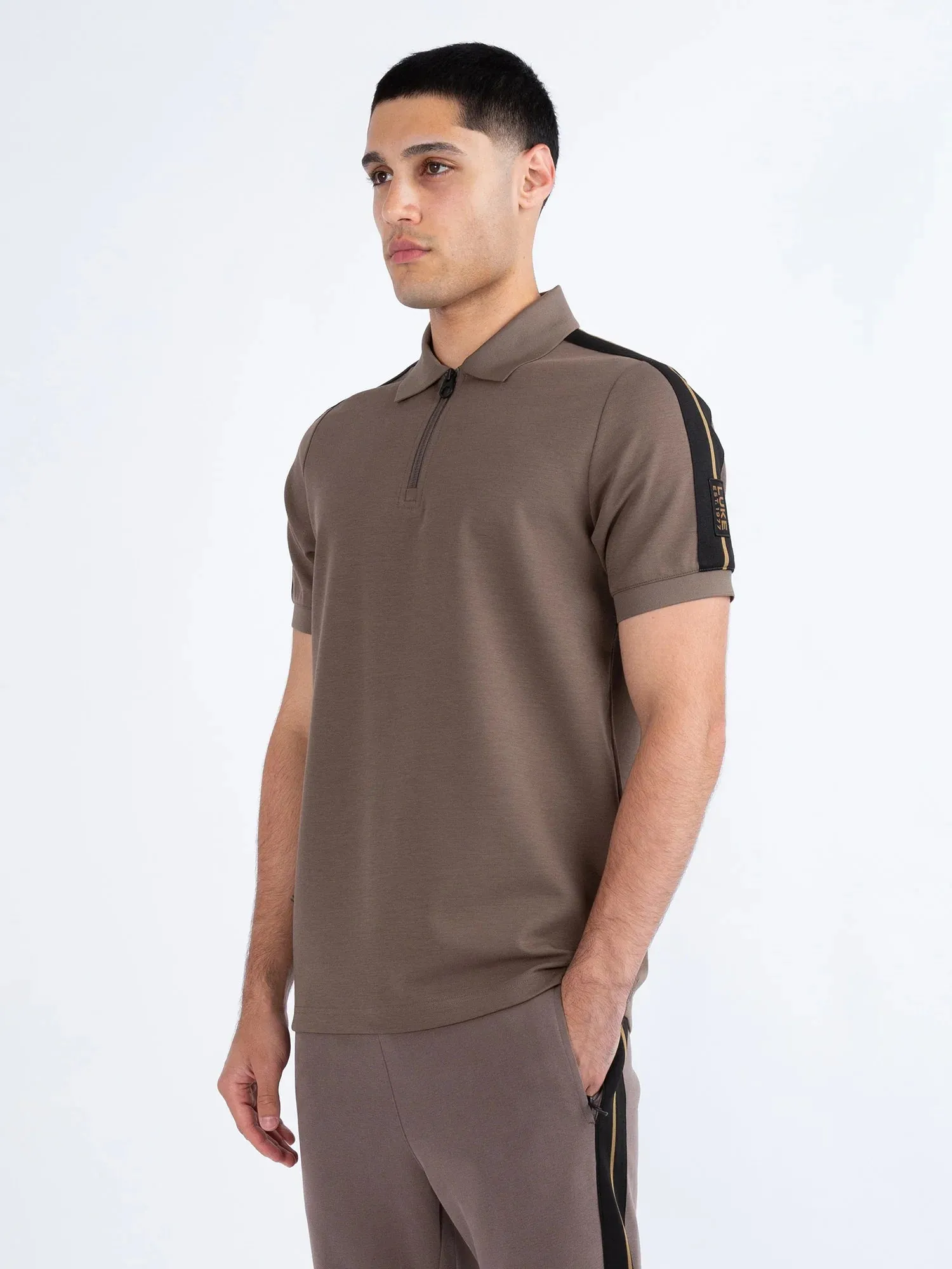 LUKE - CALTECH TRIM TAPE ZIP POLO