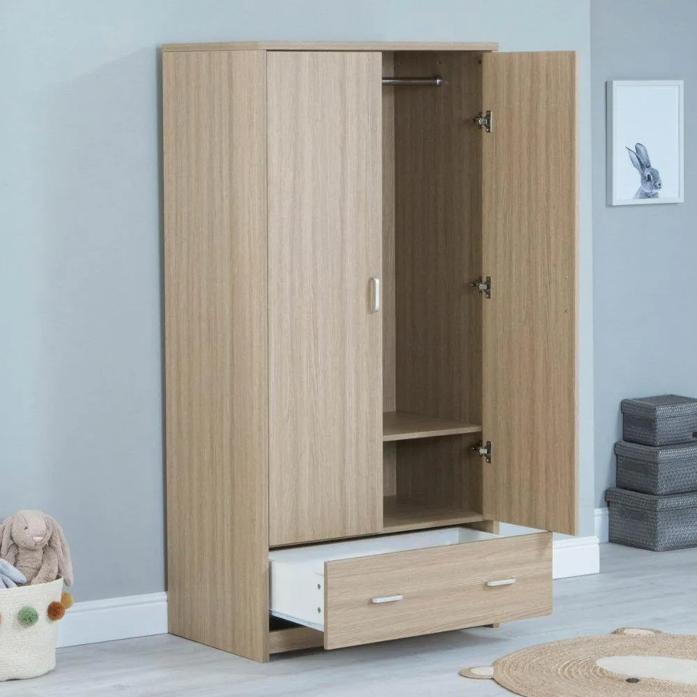 Luno Veni Double Wardrobe - Oak