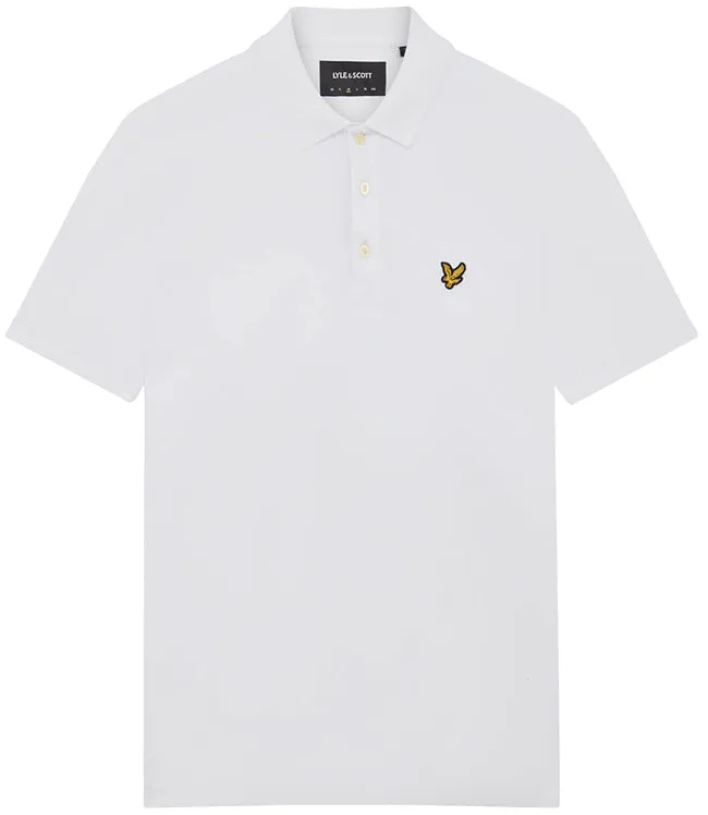 Lyle and Scott Mens Plain Polo Shirt White