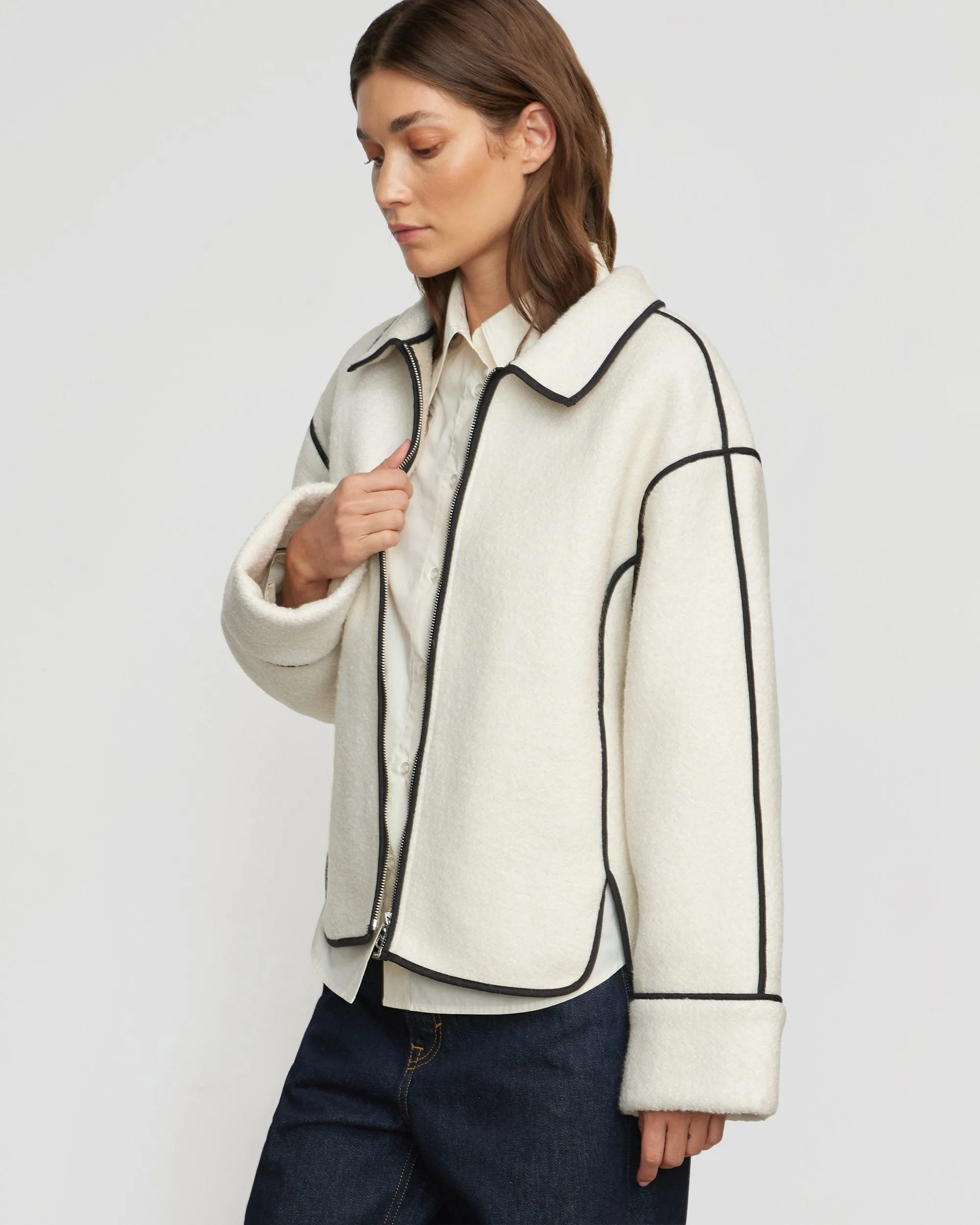 Madison Contrast Trim Coat