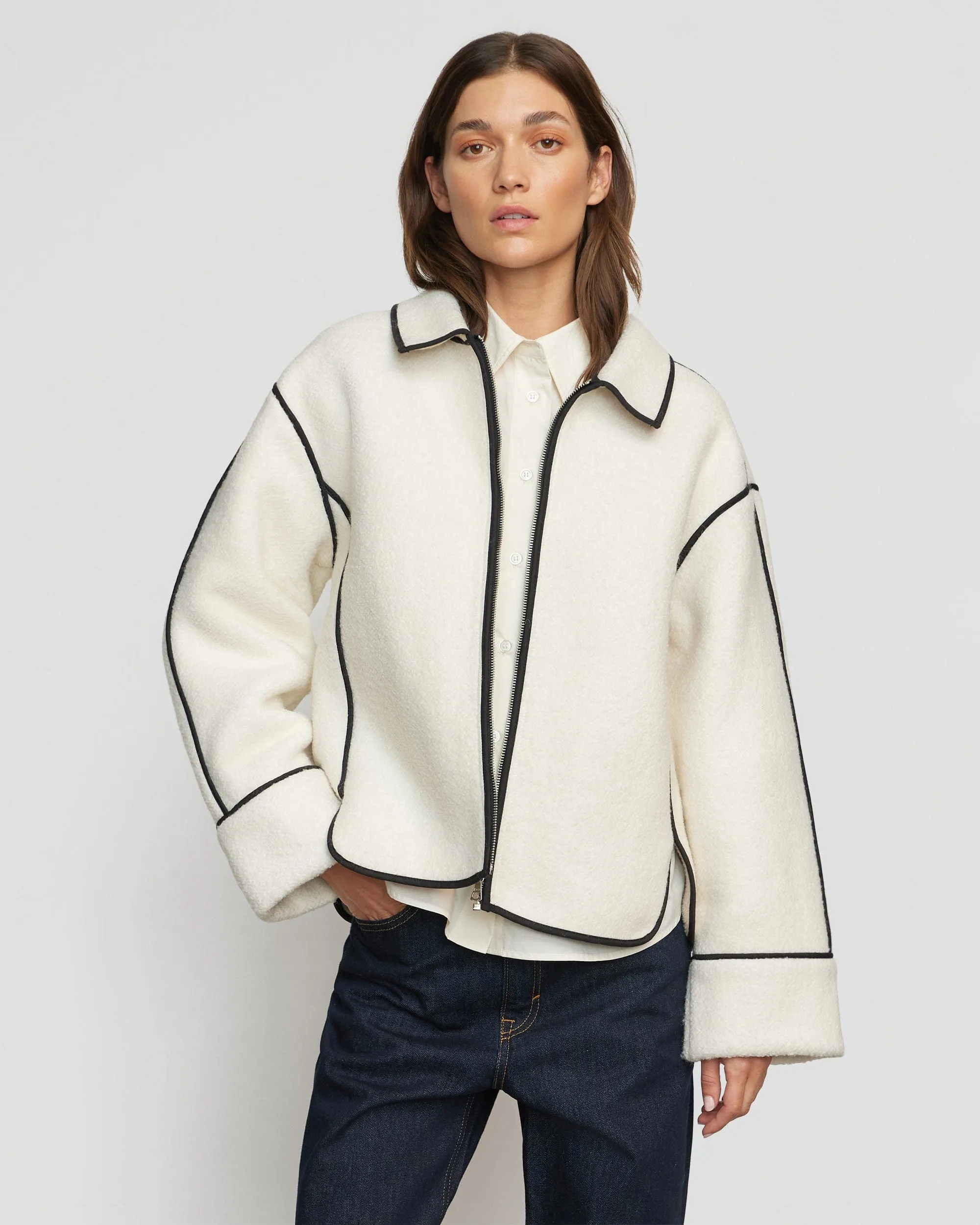 Madison Contrast Trim Coat