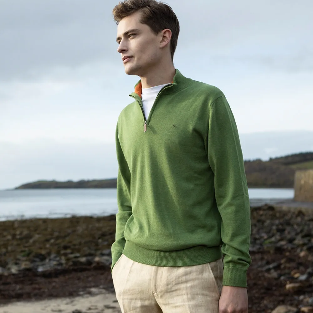 Magee - Carn Cotton 1/4 Zip, Green