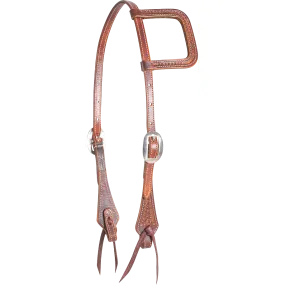 Martin Weathered Antique Slip Ear Headstall with Mini Basket Tooling