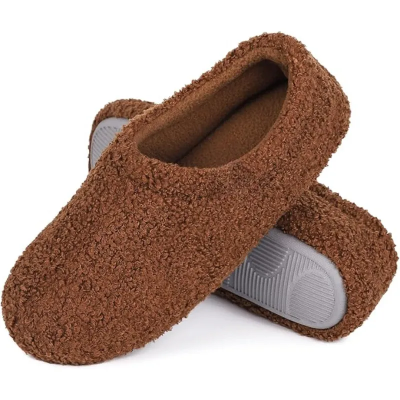 Memory Foam Fuzzy Fur Loafer Slides