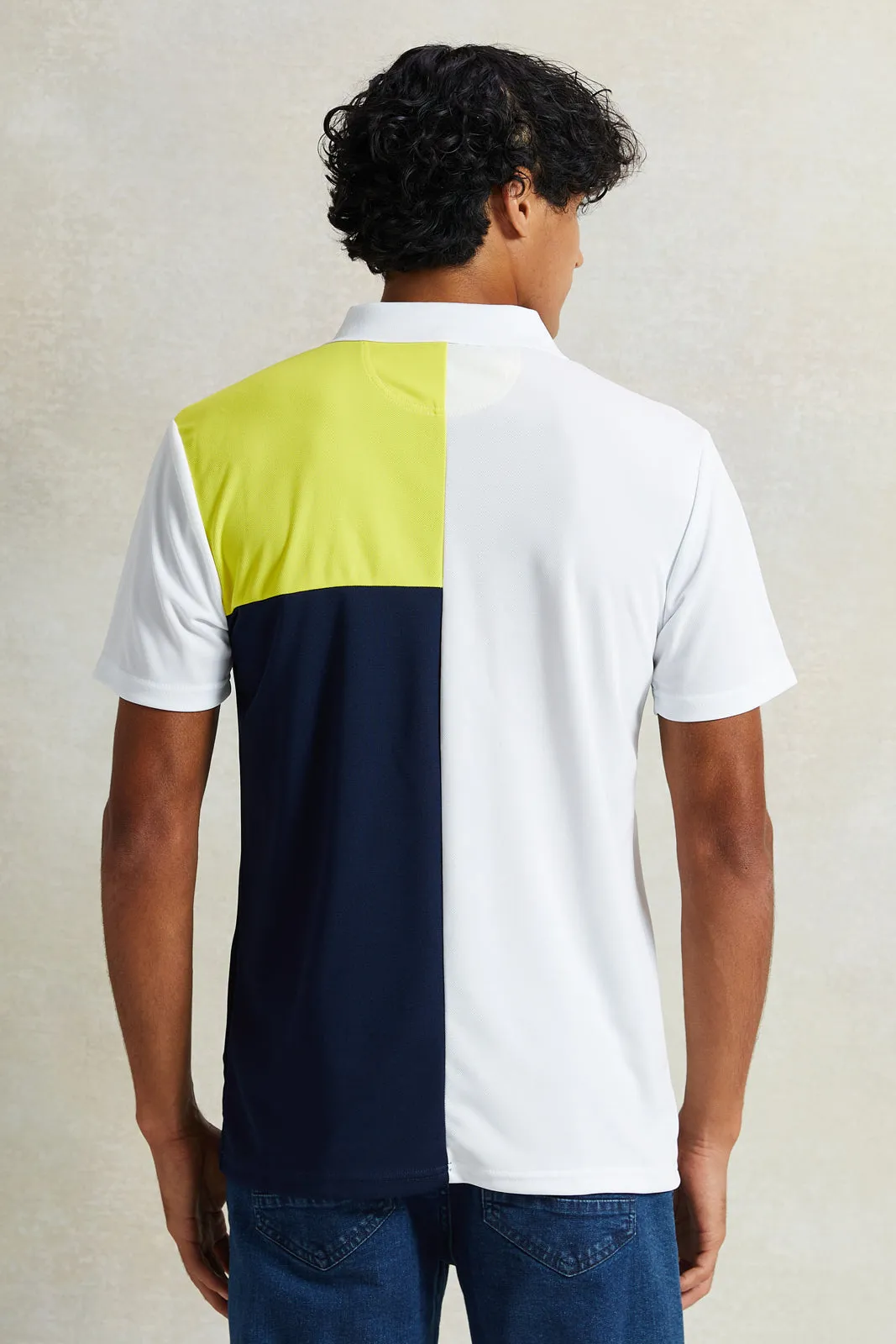 Men Multicolour Colour Block Polo Shirt