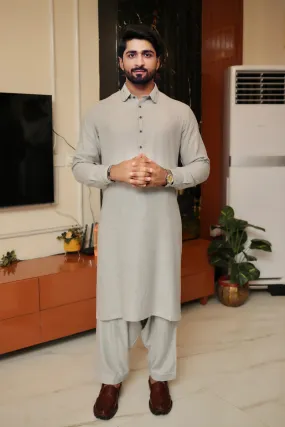 Men Premium Kameez Shalwar Grey