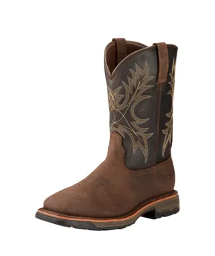 Men's Ariat Workhog Bruin, WP, EH, SR, Pull On Western Square Soft Toe Boot