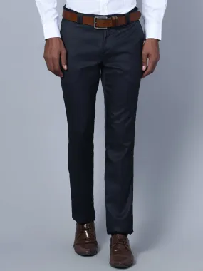 Men's Partywear Flat front Navy Blue  Trousers