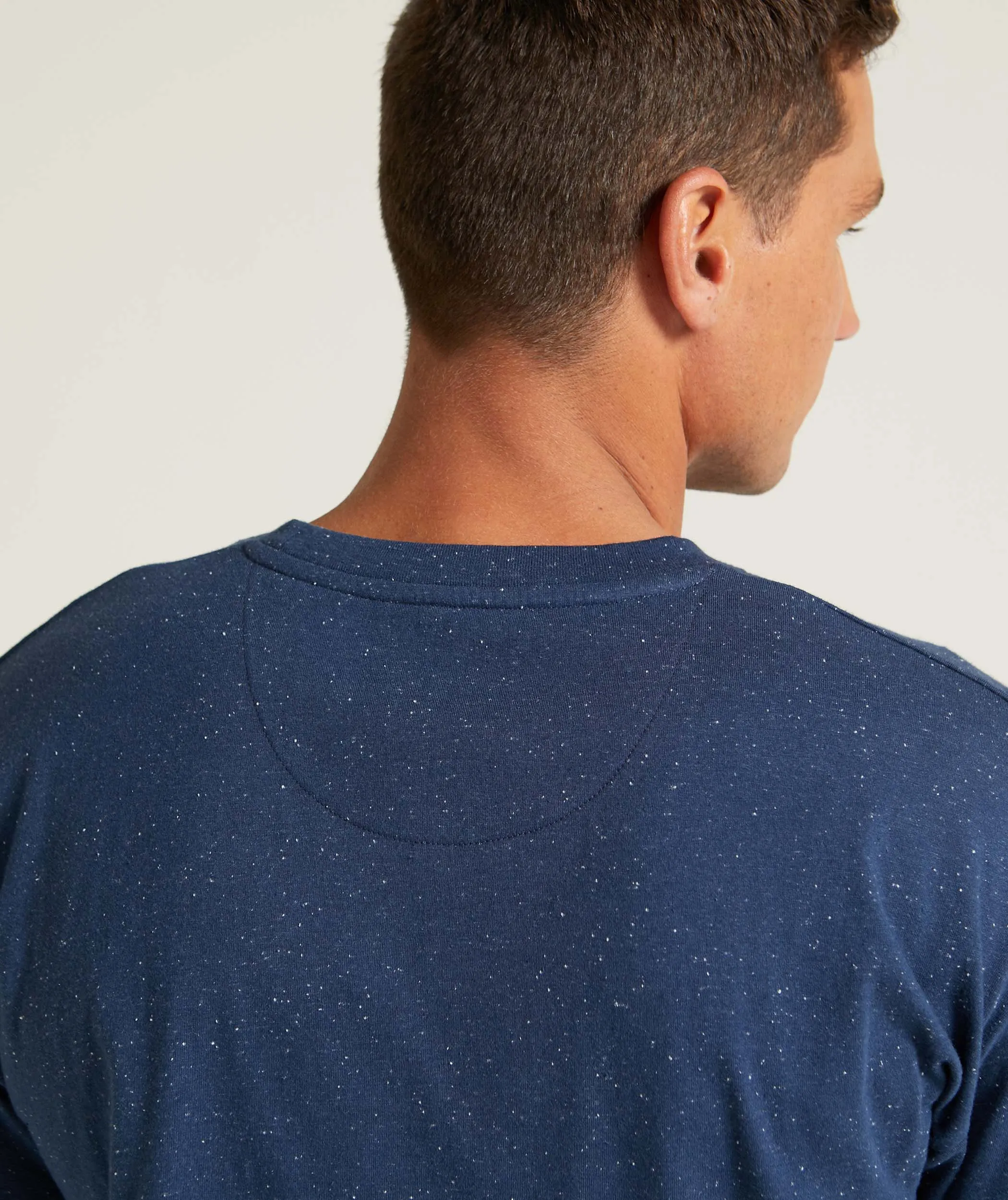 Mens Regular Fit Speckle Tee - Navy