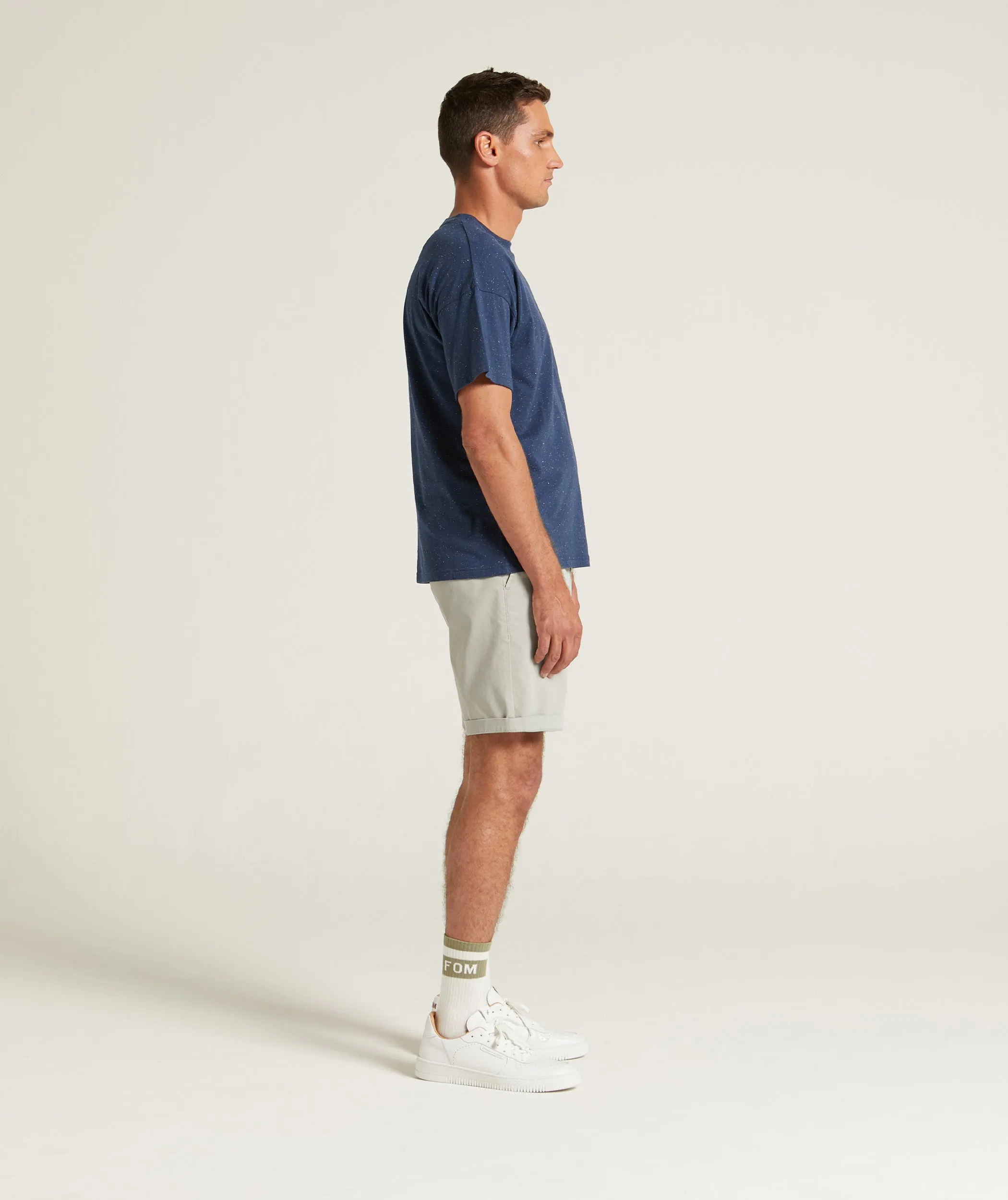 Mens Regular Fit Speckle Tee - Navy