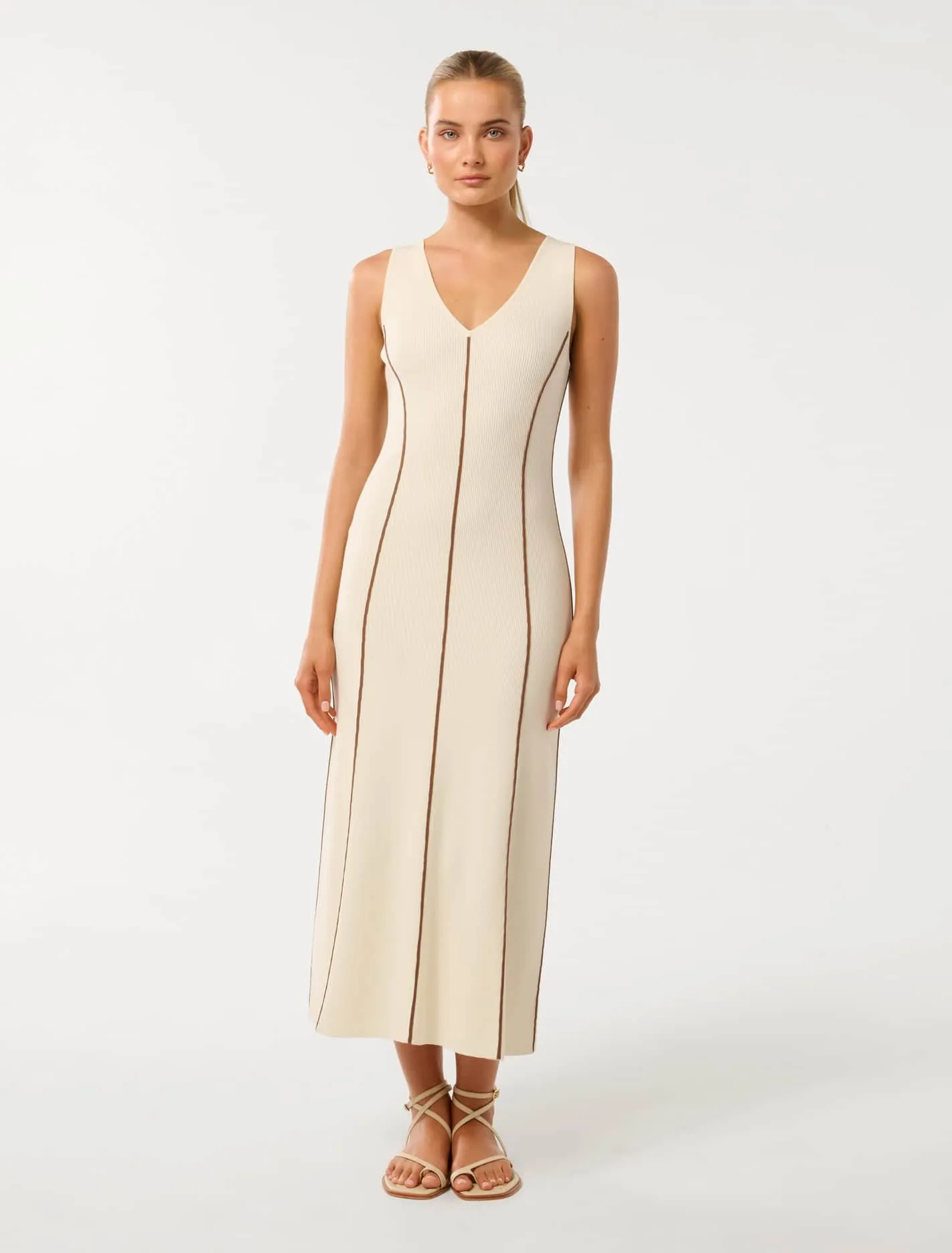 Miley Tipped Detail Midi Dress