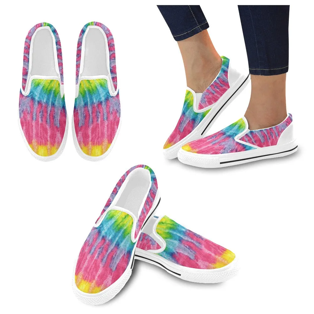 Multi Tie-dye Slip-on Canvas Women's Shoes