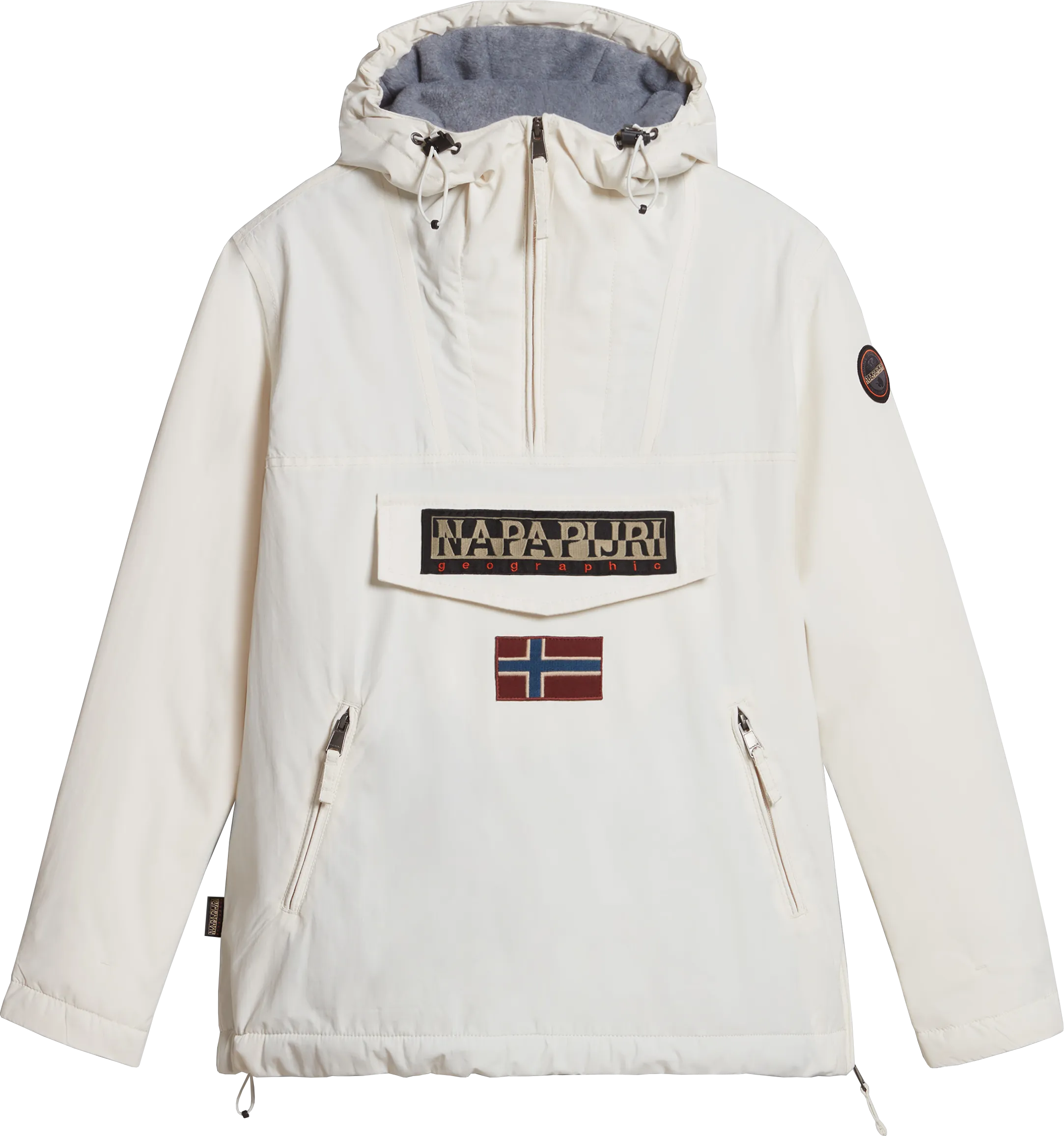 Napapijri Men&#x27;s Rainforest Pocket Winter Anorak Jacket White Whisper | Buy Napapijri Men&#x27;s Rainforest Pocket Winter Anorak Jacket White Whisper here | Outnorth