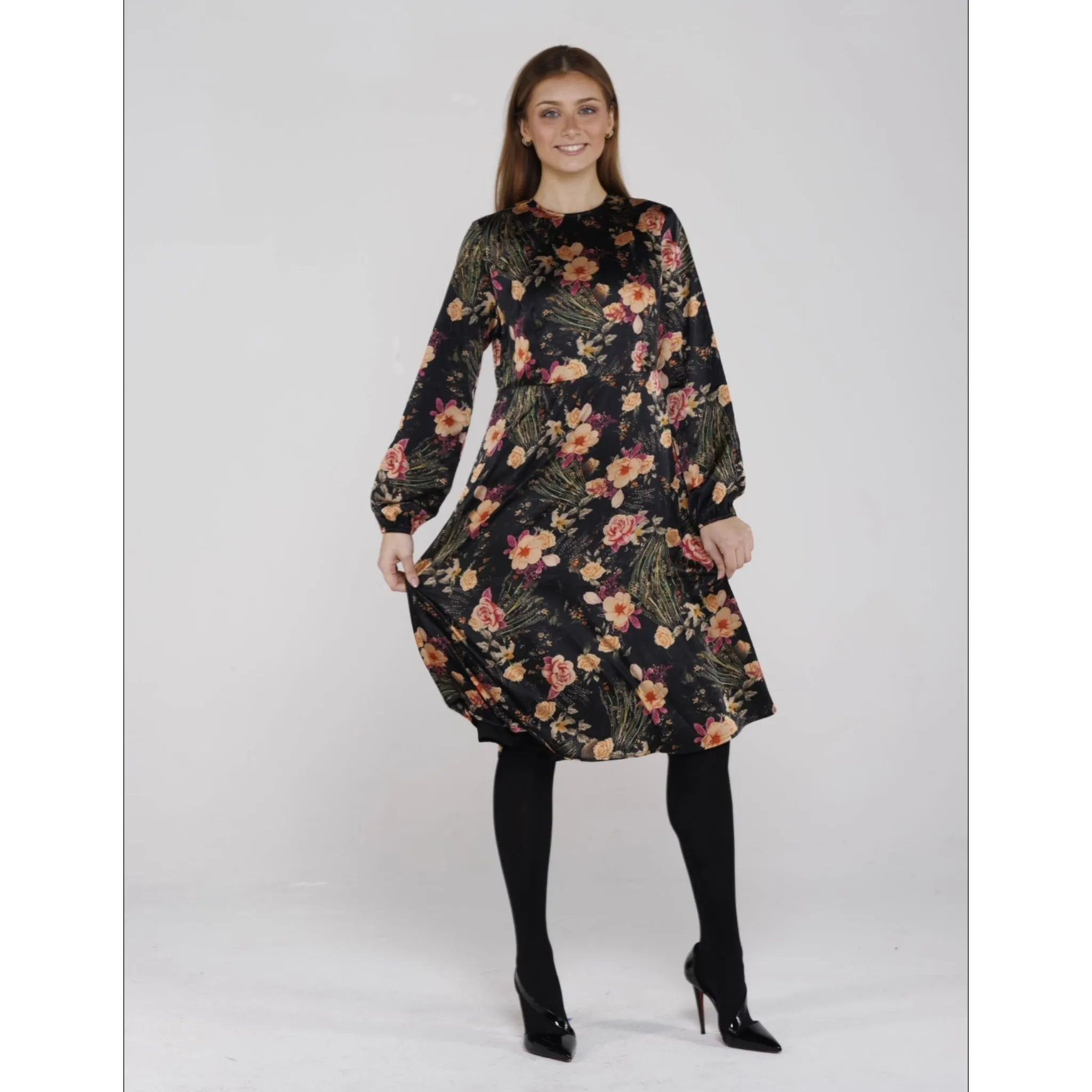 Natalie Floral Puff Sleeve Dress