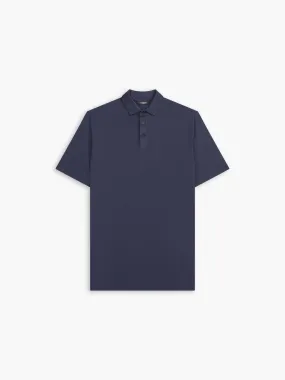 Navy Blue Pique Egyptian Cotton Polo