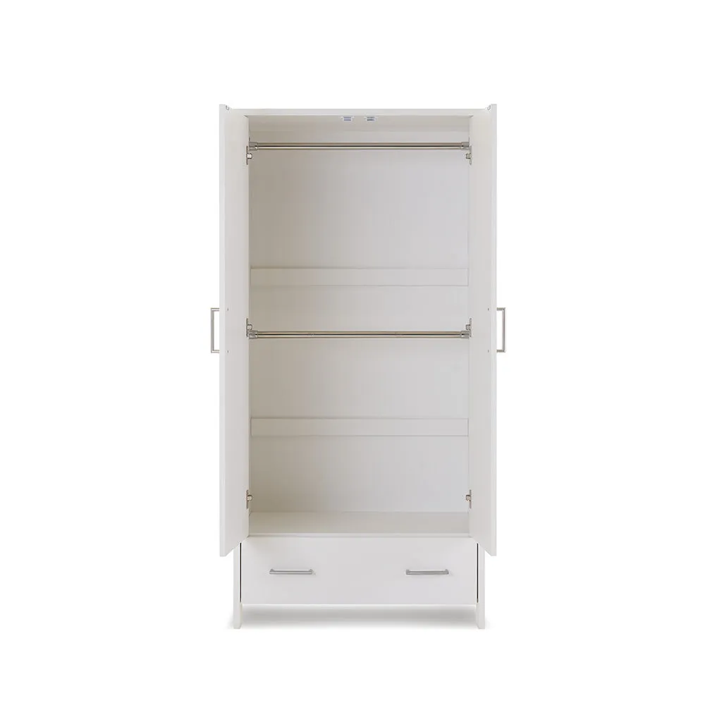 Nika Double Wardrobe - White Wash