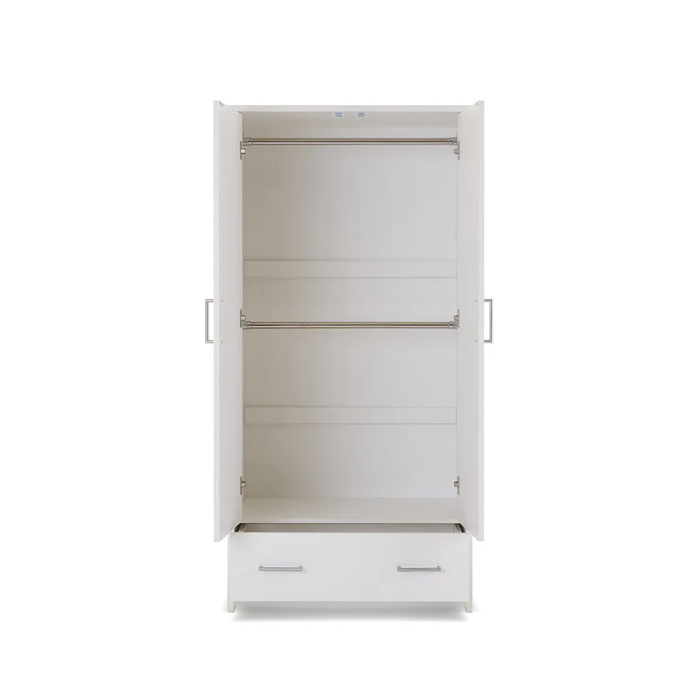 Nika Double Wardrobe - White Wash