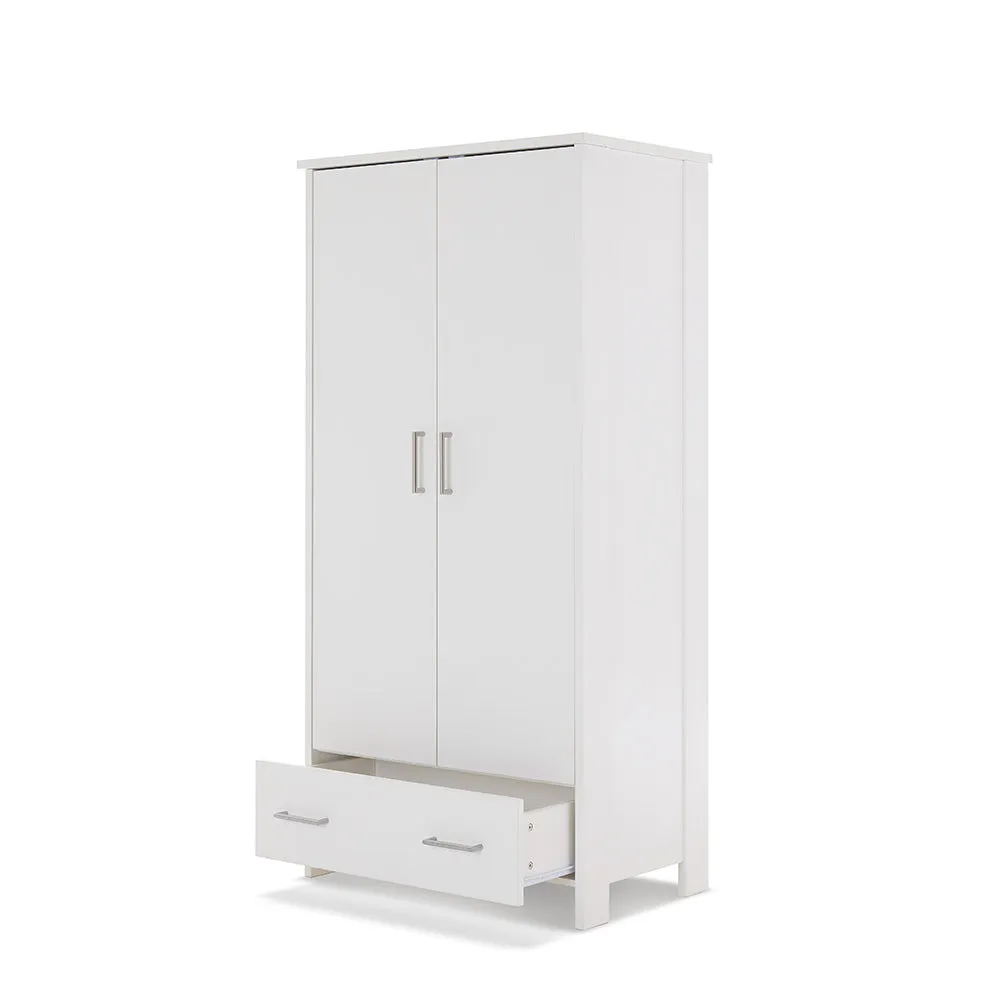 Nika Double Wardrobe - White Wash