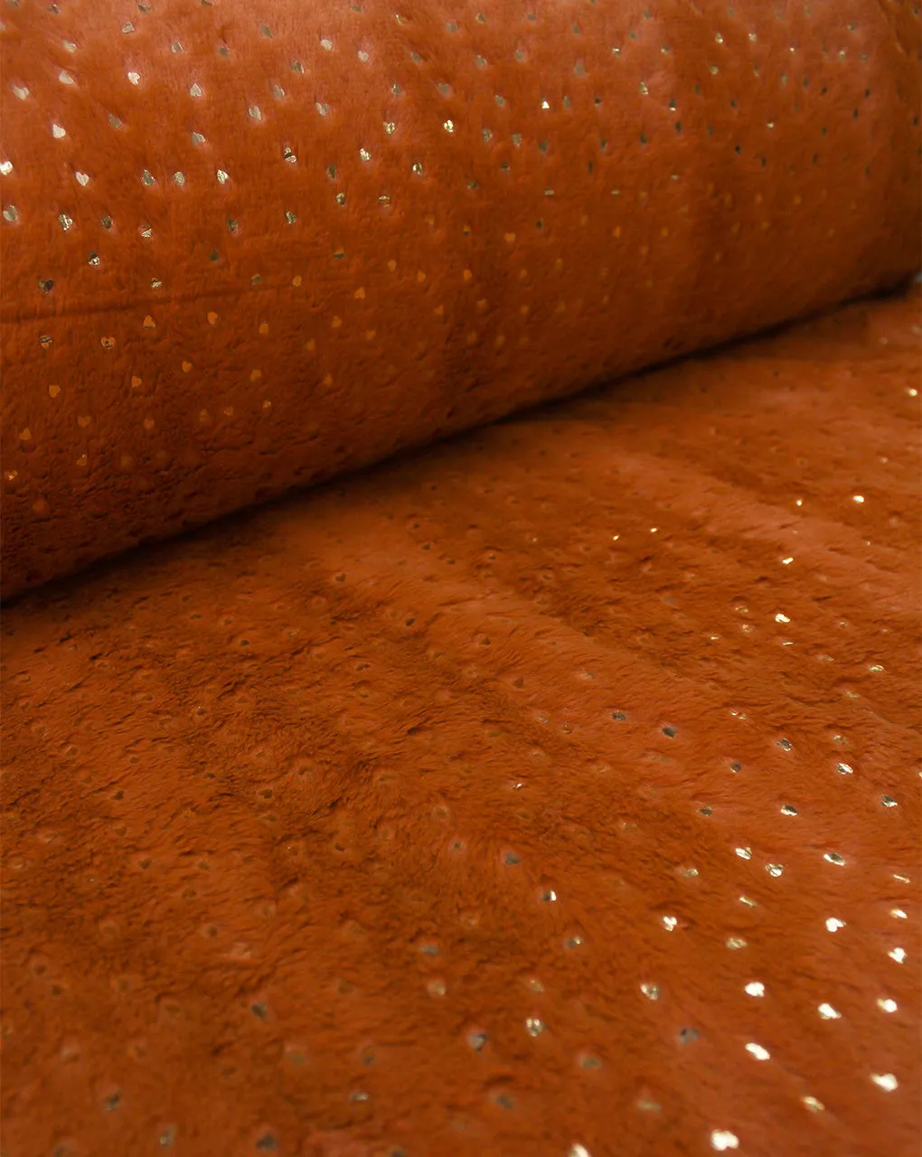 ORANGE ARTIFICIAL FUR FABRIC