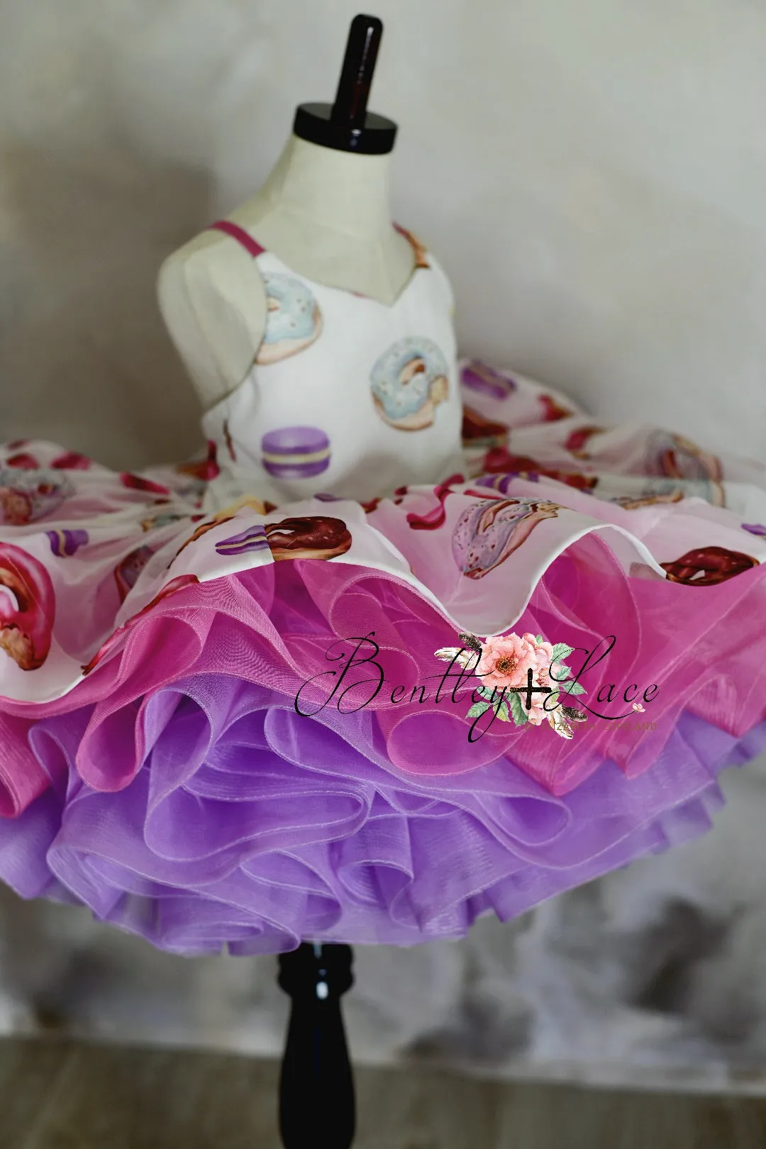 Petal "Donut Party" Petal Length Dress shades of Pink & purple (4 Year-Petite 5 Year)