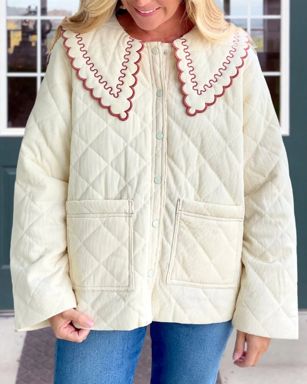 Peter Pan Corduroy Quilted Jacket