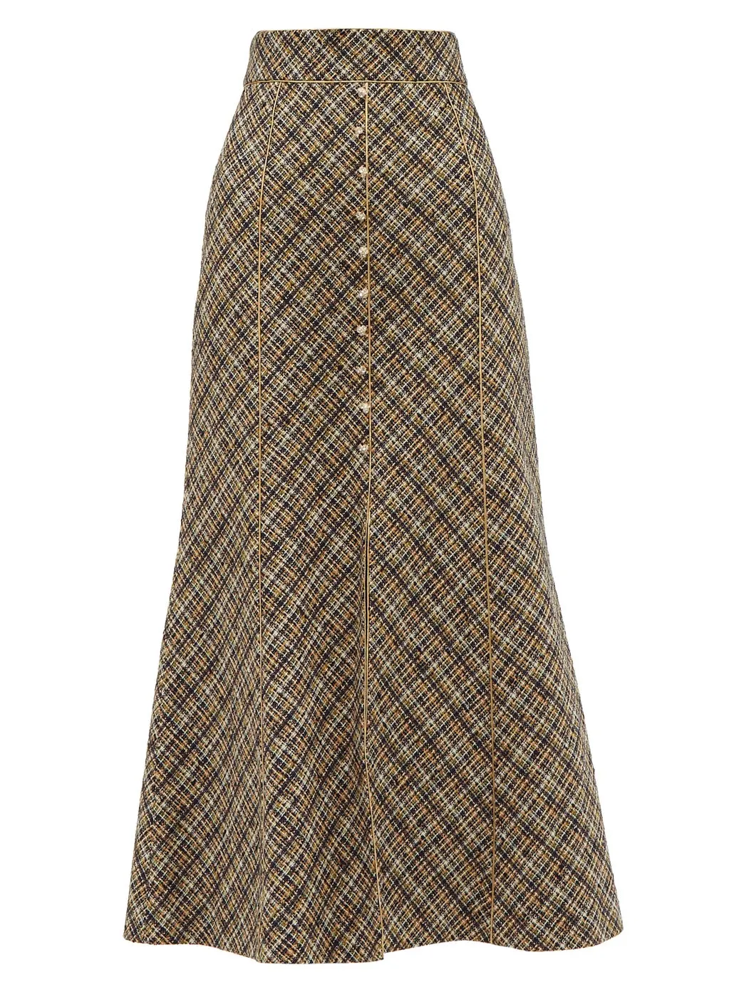 Peter Pilotto High Rise Tweed Midi Skirt