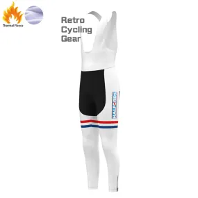 PEUGEOT Halfords Fleece Retro Cycling Bib Pants