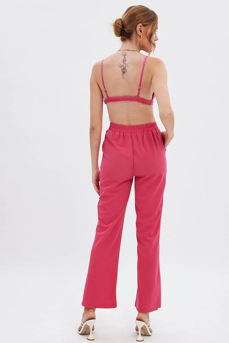 Pink High Waist Pants