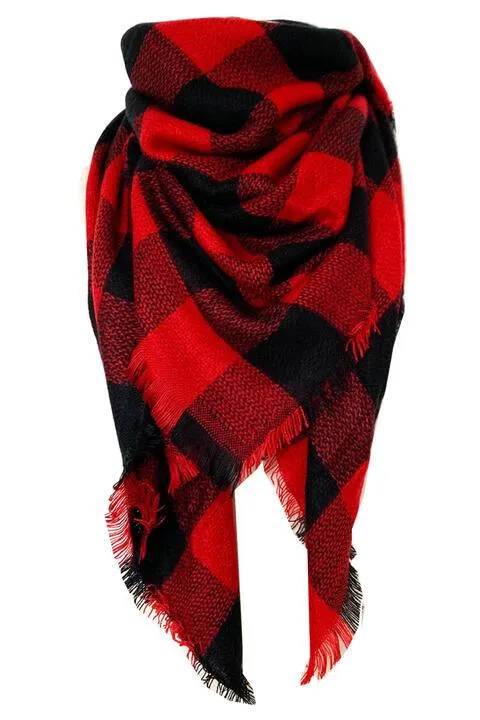 Plaid Imitation Cashmere Scarf