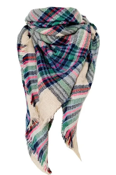 Plaid Imitation Cashmere Scarf