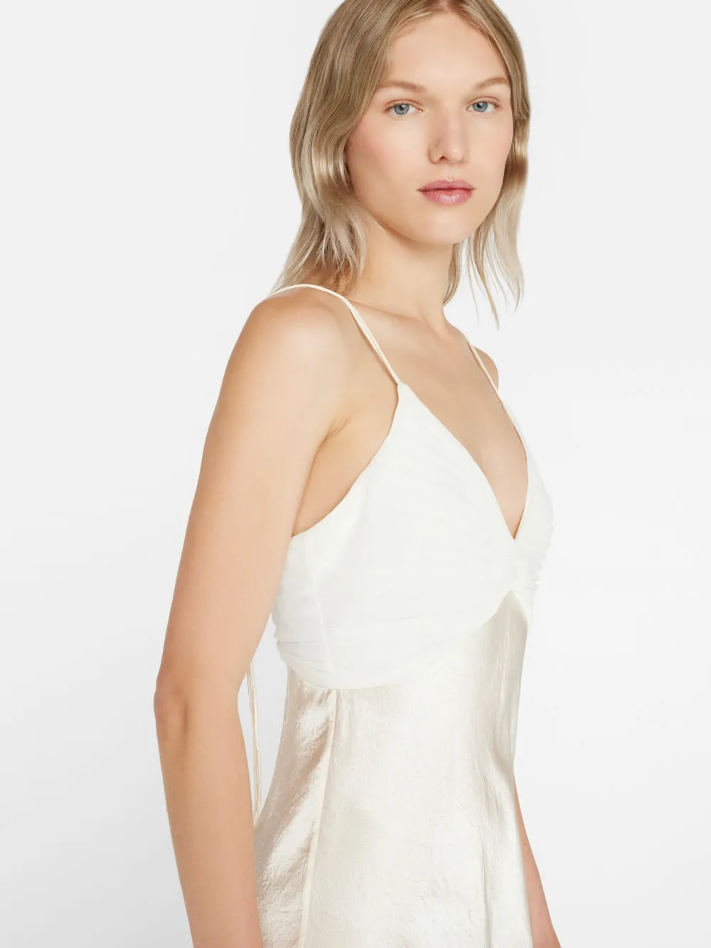 Pleated Cami Dress -- Bone