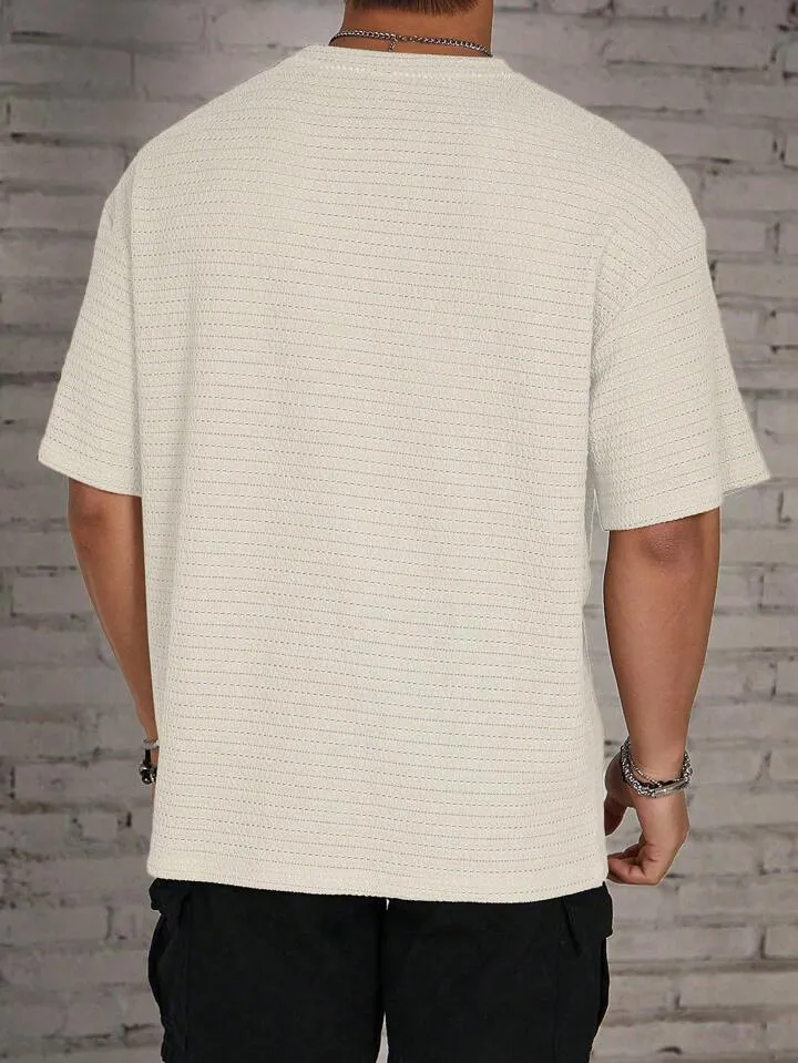 Premium Textured Round Neck T- Shirt