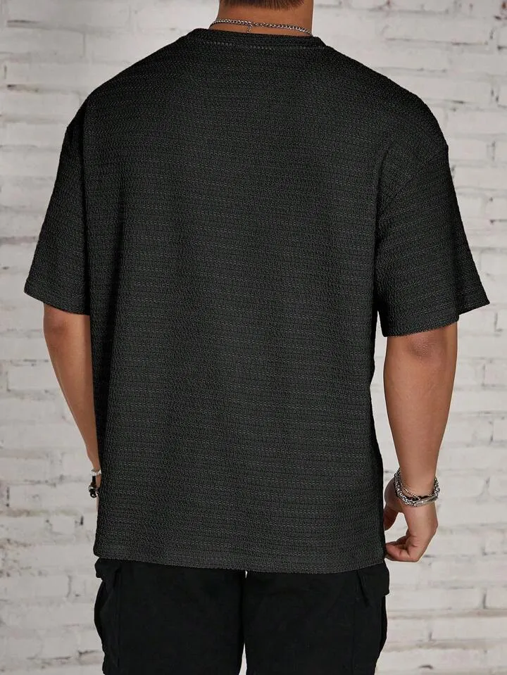 Premium Textured Round Neck T- Shirt